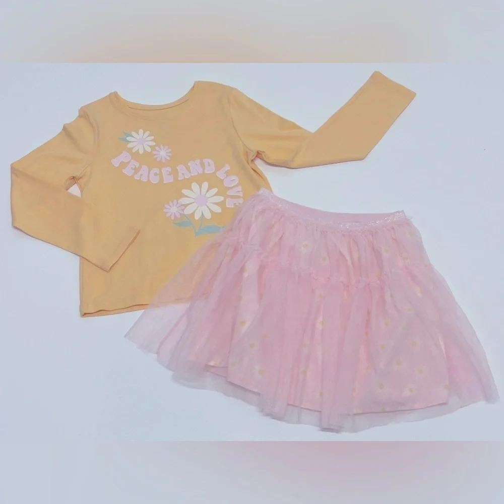 MEMBERS Mark Girls 2-piece Long Sleeve Graphic Shirt & Tutu - 8